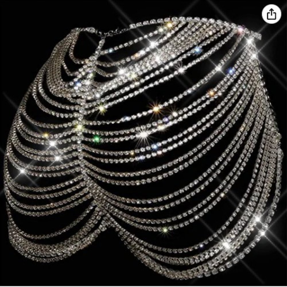 NEW Sparkling Bling Swarovski Crystal Flapper Top & Skirt - Picture 2 of 11